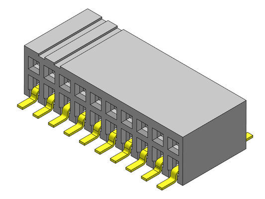 女性ヘッダーのコネクター1.27mmの二重列のSildの記入項目SMTのタイプ2 *2PINへの2*40PIN H=3.45mm