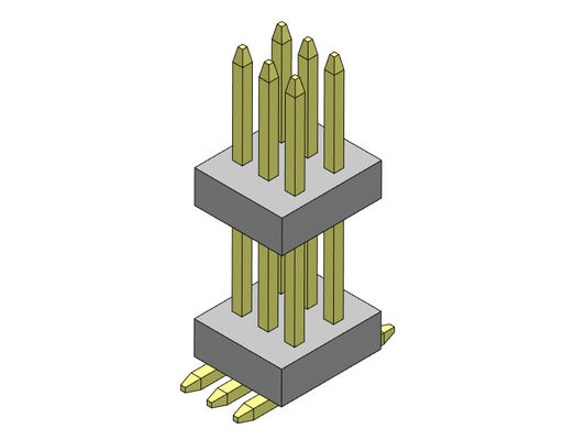 2*50PIN Pinヘッダーのコネクター0.80mmの二重列の積み重ねまっすぐなSMTへの2*3PIN