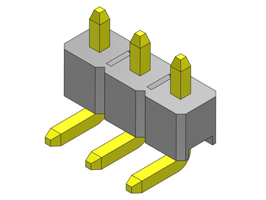 Pinヘッダーのコネクター2.54mmの単一の列の直角のタイプ1 *2PINへの1*40PIN H=2.54mm