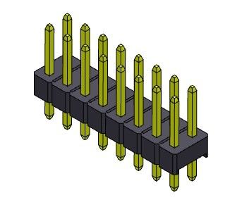 Pinヘッダーのコネクター2.54mmの二重列のすくいのタイプ2 *2PINへの2*40PIN H=2.54MM