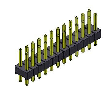 Pinヘッダーのコネクター2.54mmの二重列のすくいのタイプ2 *2PINへの2*40PIN H=2.54MM