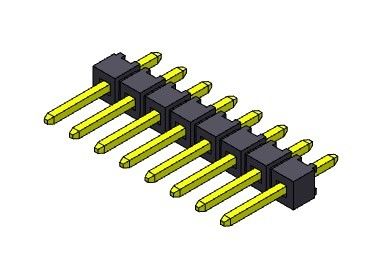 Pinヘッダーのコネクター2.54mmの単一の列のすくいのタイプ1 *2PINへの1*40PIN H=2.54MM