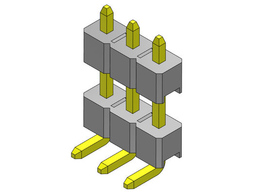 Pinヘッダーのコネクター2.54mmの二重列のR/Aタイプ1 *2PINへの1*40PIN H=2.54MM