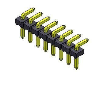 Pinヘッダーのコネクター2.54mmの単一の列のR/Aタイプ1 *2PINへの1*40PIN H=2.54MM H=1.5MM
