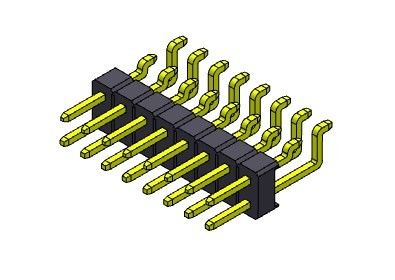 Pinヘッダーのコネクター2.54mmの単一の列SMTのタイプ2 *2PINへの2*40PIN H=2.54MM