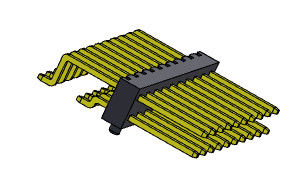 Pinヘッダーのコネクター2.00mmの単一の列SMTのタイプ2 *2PINへの2*40PIN H=2.00MM