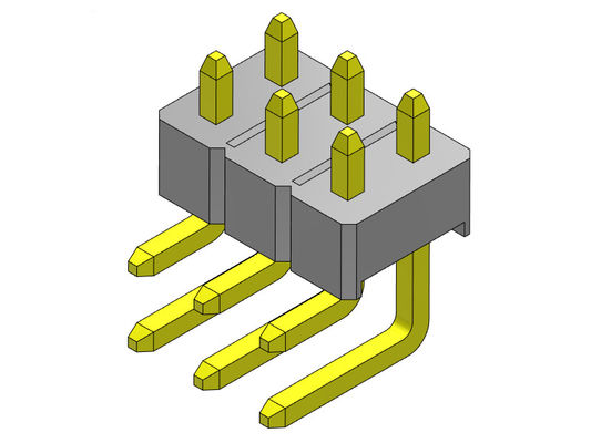 Pinヘッダーのコネクター2.54mmの単一の列のR/Aタイプ2 *2PINへの2*40PIN H=2.54MM