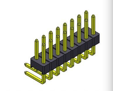 Pinヘッダーのコネクター2.54mmの単一の列のR/Aタイプ2 *2PINへの2*40PIN H=2.54MM