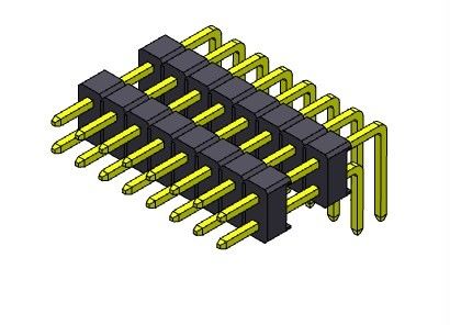 Pinヘッダーのコネクター2.54mmの二重列のR/Aタイプ2 *2PINへの2*40PIN H=2.54MM
