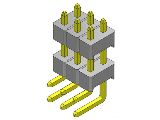 Pinヘッダーのコネクター2.54mmの二重列のR/Aタイプ2 *2PINへの2*40PIN H=2.54MM