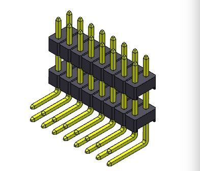Pinヘッダーのコネクター2.54mmの二重列のR/Aタイプ2 *2PINへの2*40PIN H=2.54MM