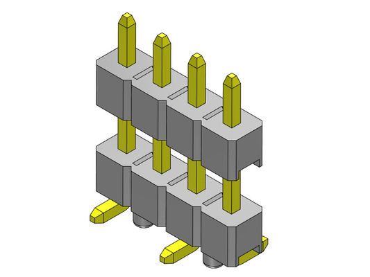 Pinヘッダーのコネクター2.54mmの止め釘1*2PINへの1*40PIN H=2.54MMが付いている二重列SMTのタイプ