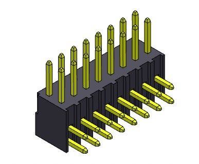 2.54mmの単一の列のR/AタイプPinヘッダーのコネクター2*2PINへの2*40PIN H=7.40MM