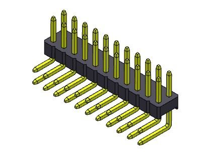Pinヘッダーのコネクター2.00mmの二重列の直角のタイプ2 *2PINへの2*40PIN H=2.00MM
