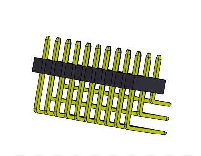 Pinヘッダーのコネクター2.00mmの三重の列の直角のタイプ3*2PINへの3*40PIN H=2.00MM