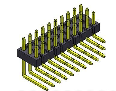 Pinヘッダーのコネクター2.00mmの三重の列の直角のタイプ3*2PINへの3*40PIN H=2.00MM