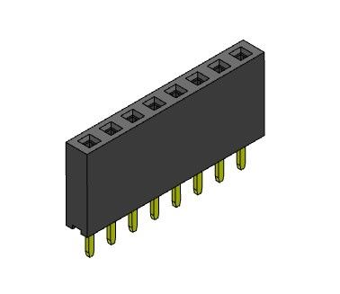 2.54mmの単一の列のすくい女性ヘッダーのコネクター1*2PINへの1*40PIN H=8.50mm
