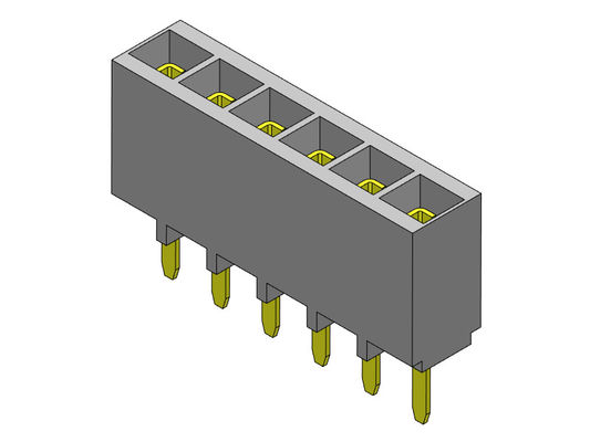 女性ヘッダーのコネクター2.54mmの単一の列のすくいのタイプ1 *2PINへの1*40PIN H=6.80mm