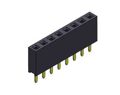 女性ヘッダーのコネクター2.54mmの単一の列のすくいのタイプ1 *2PINへの1*40PIN H=7.10mm