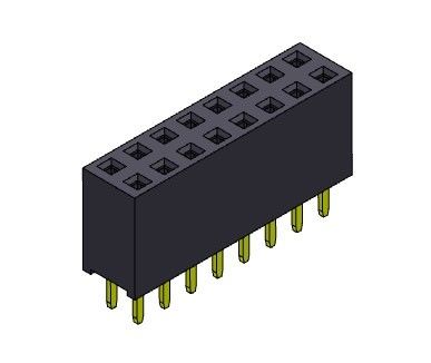 女性ヘッダーのコネクター2.54mmの二重列のすくいのタイプ2 *2PINへの2*40PIN H=8.50mm