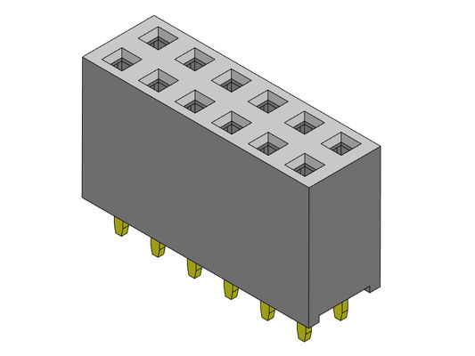 女性ヘッダーのコネクター2.54mmの二重列のすくいのタイプ2 *2PINへの2*40PIN H=8.50mm