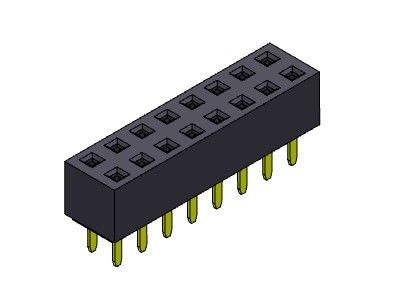 女性ヘッダーのコネクター2.54mmの二重列のすくいのタイプ2 *2PINへの2*40PIN H=5.00mm