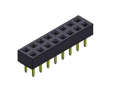 女性ヘッダーのコネクター2.54mmの二重列のすくいのタイプ2 *2PINへの2*40PIN H=3.50mm