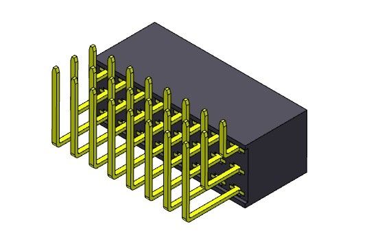 女性PCBヘッダーのコネクター2.54mmの三重の列のR/Aすくいのタイプ3*3PINへの3*40PIN