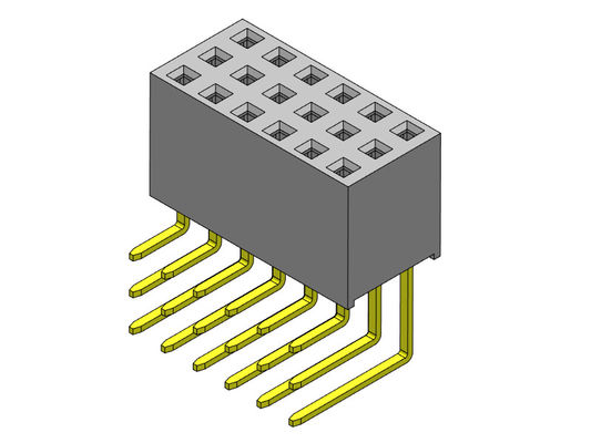 女性PCBヘッダーのコネクター2.54mmの三重の列のR/Aすくいのタイプ3*3PINへの3*40PIN