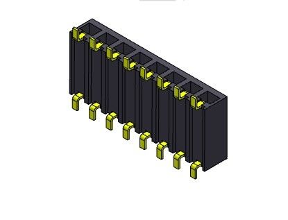 女性ヘッダーのコネクター2.54mmの単一の列の記入項目SMTのタイプ1 *2PINへの1*40PIN H=3.40mm