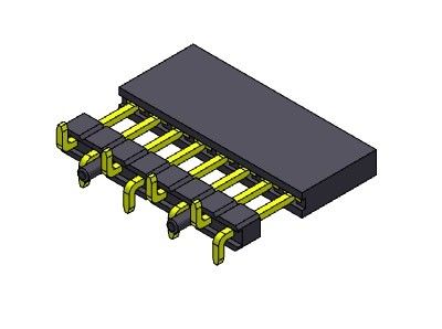 女性ヘッダーのコネクター2.54mmの単一の列の高い出版物適合SMTのタイプ1 *2PINへの1*40PIN