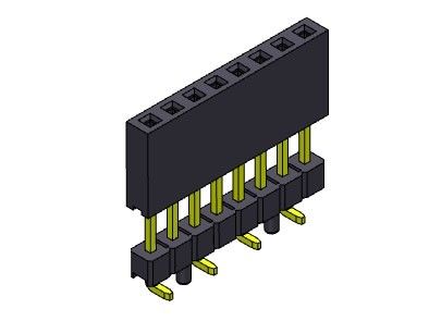 女性ヘッダーのコネクター2.54mmの単一の列の高い出版物適合SMTのタイプ1 *2PINへの1*40PIN