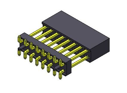 女性ヘッダーのコネクター2.54mmの二重列の高い出版物適合SMTのタイプ2 *3PINへの2*40PIN
