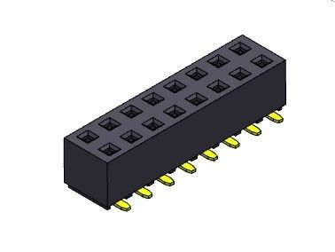 女性ヘッダーのコネクター2.54mmの二重列SMTのタイプ2 *2PINへの2*40PIN H=5.00mm