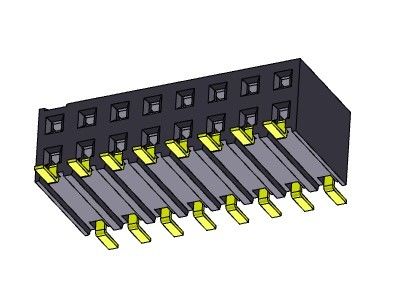 2.54mm PCBヘッダーのコネクターの二重列の記入項目の表面の台紙のコネクター2*2PINへの2*40PIN