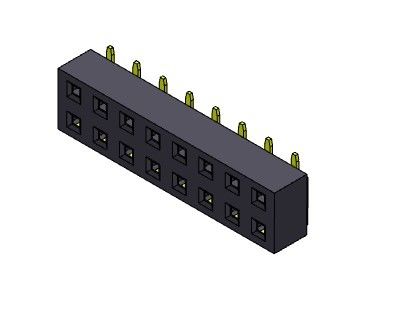 女性ヘッダーのコネクター2.54mmの二重列SMTのタイプ2 *2PINへの2*40PIN H=3.50mm