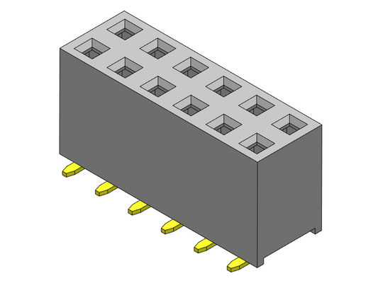 女性ヘッダーのコネクター2.54mmの二重列SMTのタイプ2 *2PINへの2*40PIN H=7.10mm