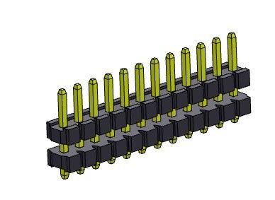 Pinヘッダーのコネクター3.96mmの単一の列の積み重ねのまっすぐなタイプ1 *1PINへの1*24PIN
