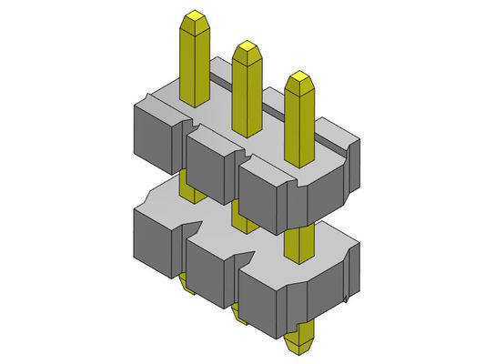 Pinヘッダーのコネクター3.96mmの単一の列の積み重ねのまっすぐなタイプ1 *1PINへの1*24PIN