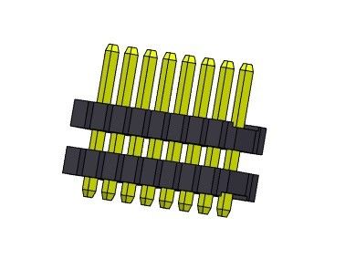 Pinヘッダーのコネクター3.96mmの単一の列の積み重ねのまっすぐなタイプ1 *1PINへの1*24PIN