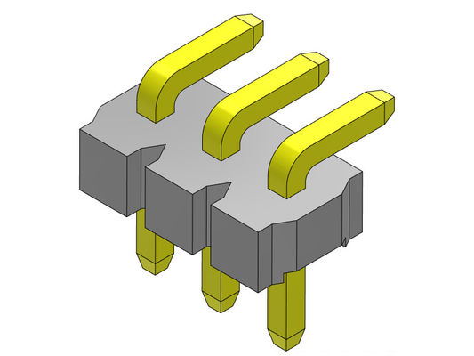 Pinヘッダーのコネクター3.96mmの単一の列のR/Aタイプ1 *2PINへの1*24PIN H=3.18MM