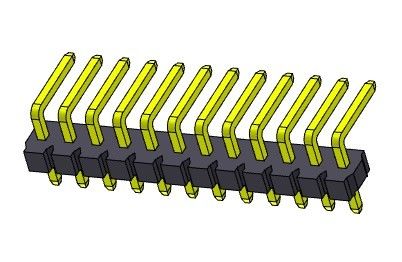 Pinヘッダーのコネクター3.96mmの単一の列のR/Aタイプ1 *2PINへの1*24PIN H=3.18MM