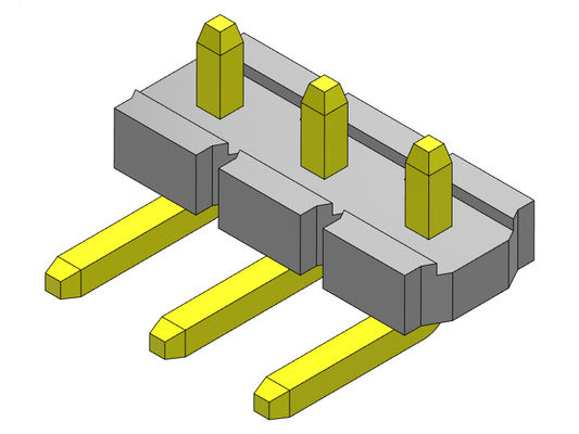 Pinヘッダーのコネクター5.08mmの単一の列のR/Aタイプ1 *2PINへの1*20PIN H=2.54MM