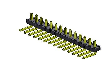 Pinヘッダーのコネクター5.08mmの単一の列のR/Aタイプ1 *2PINへの1*20PIN H=2.54MM
