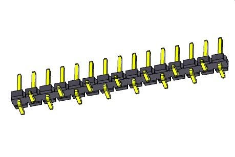 Pinヘッダーのコネクター5.08mmの単一の列SMTのタイプ1 *2PINへの1*20PIN H=2.54MM