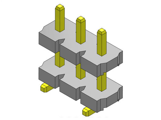 Pinヘッダーのコネクター5.08mmの単一の列の積み重ねまっすぐなSMTのタイプ1 *2PINへの1*20PIN
