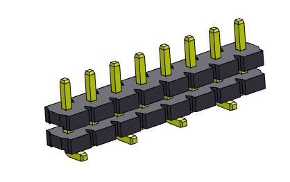 Pinヘッダーのコネクター5.08mmの単一の列の積み重ねまっすぐなSMTのタイプ1 *2PINへの1*20PIN