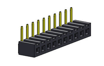 女性ヘッダーのコネクター2.00mmの単一の列のR/Aすくいのタイプ1 *2PINへの1*40PIN H=4.30mm