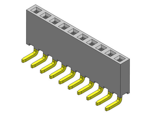 女性ヘッダーのコネクター2.00mmの単一の列のR/Aすくいのタイプ1 *2PINへの1*40PIN H=6.35mm