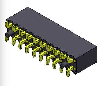 女性ヘッダーのコネクター2.00mmの二重列SMTのタイプ2 *2PINへの2*40PIN H=6.35mm